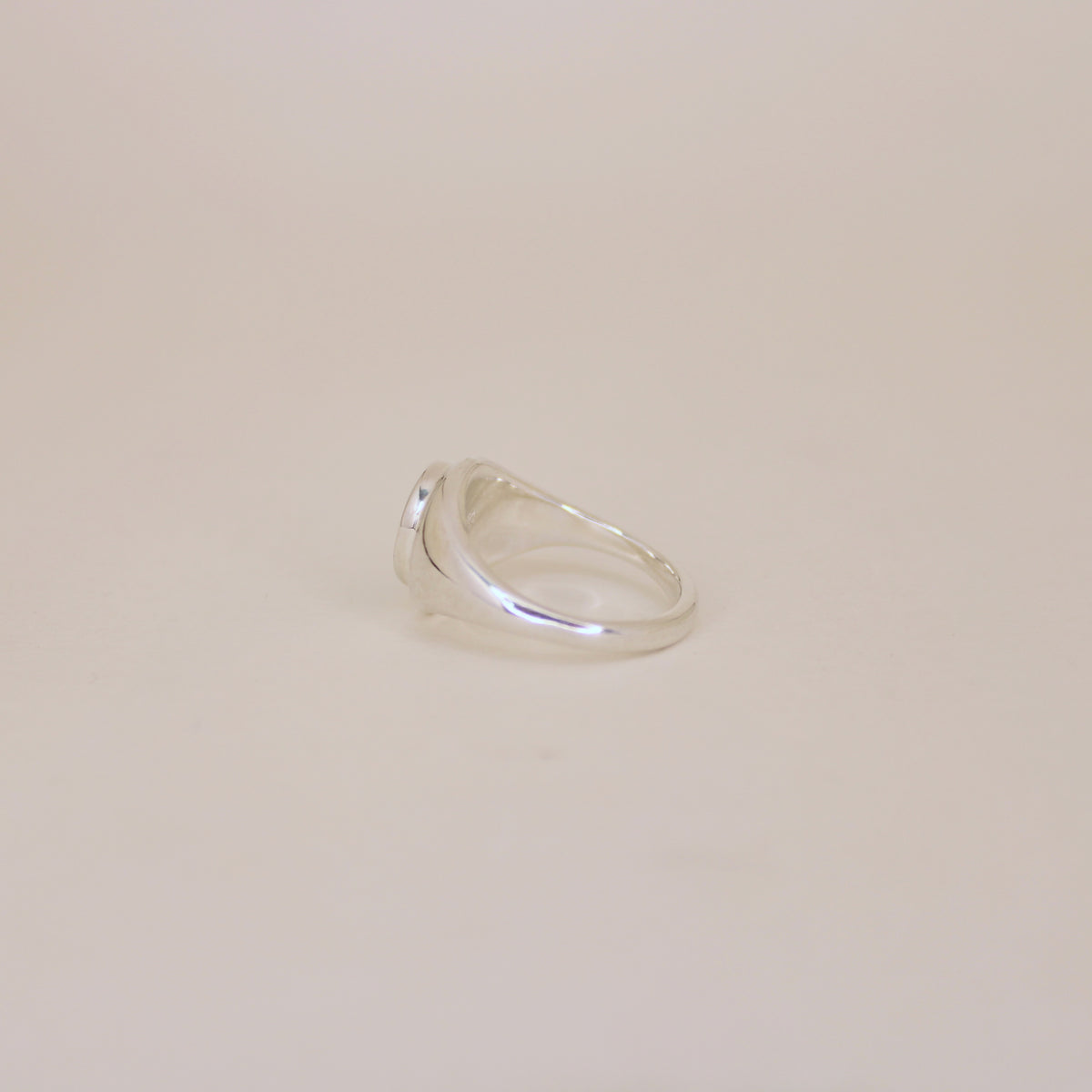 Jadeite Signet Ring Sterling Silver