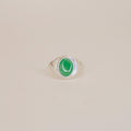 Jadeite Signet Ring Sterling Silver