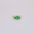 Jadeite Saddle Ring 14k
