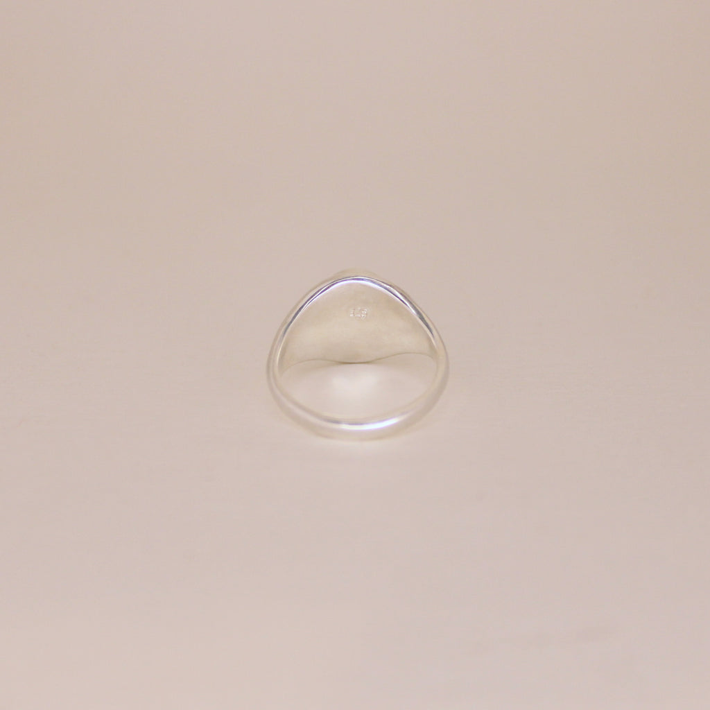 Jadeite Signet Ring Sterling Silver