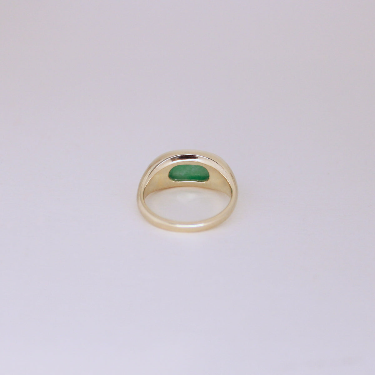 Jadeite Saddle Ring 14k