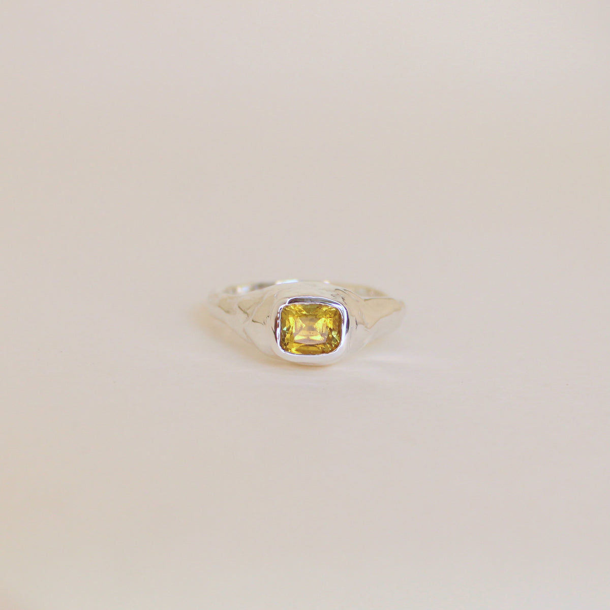 Sarn Yellow Tourmaline Ring (size 7.25)