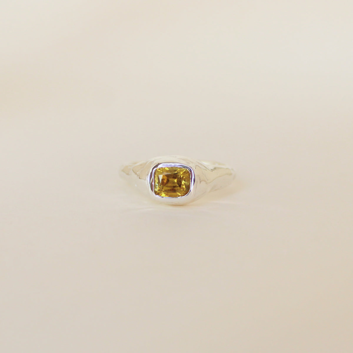 Sarn Yellow Tourmaline Ring (size 7.25)