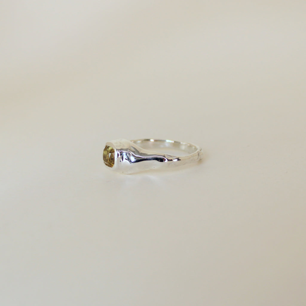 Sarn Yellow Tourmaline Ring (size 7.25)