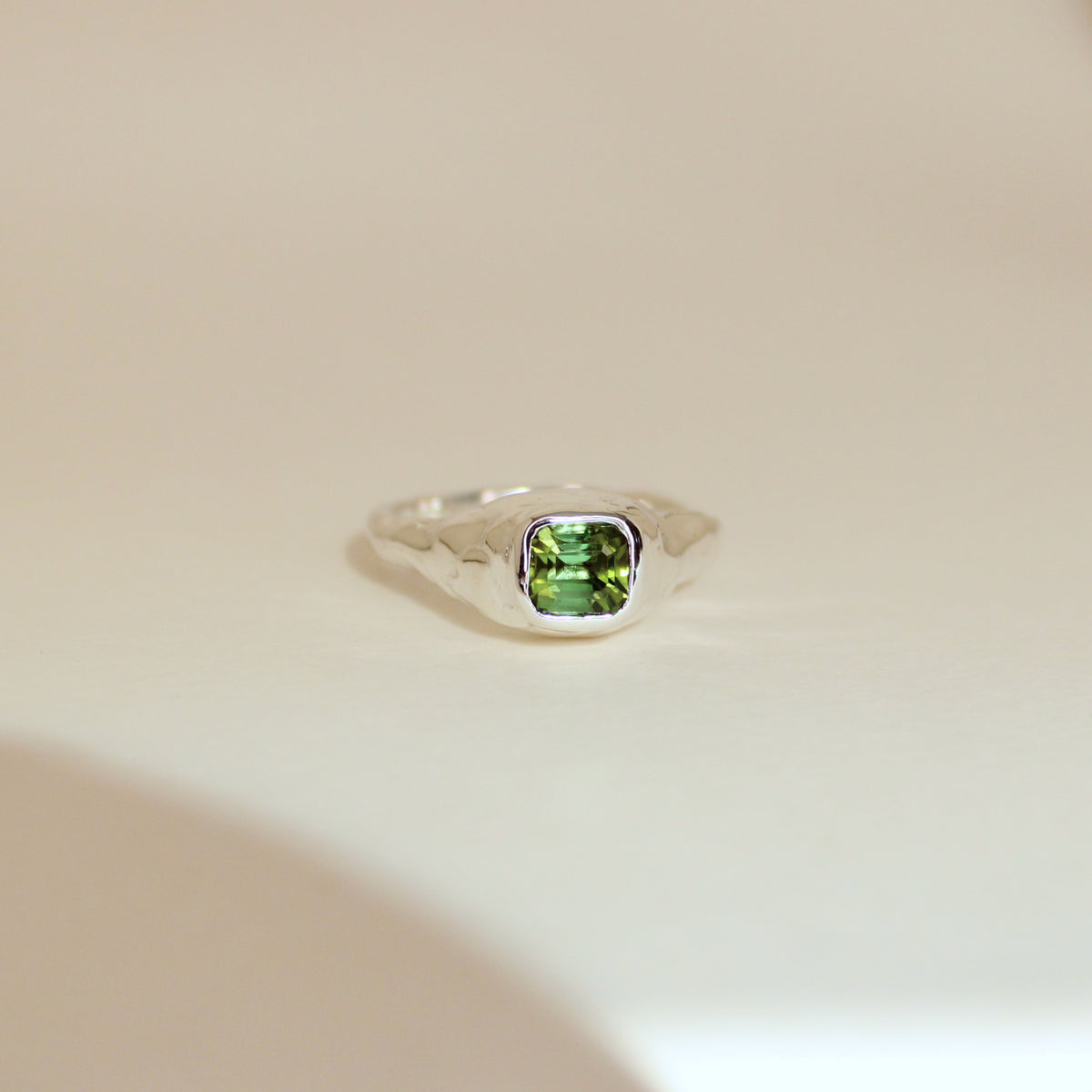 Sarn Green Tourmaline Ring (size 8)