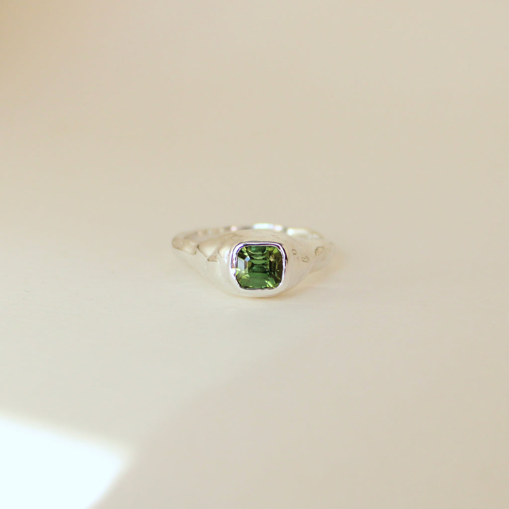 Sarn Green Tourmaline Ring (size 8)