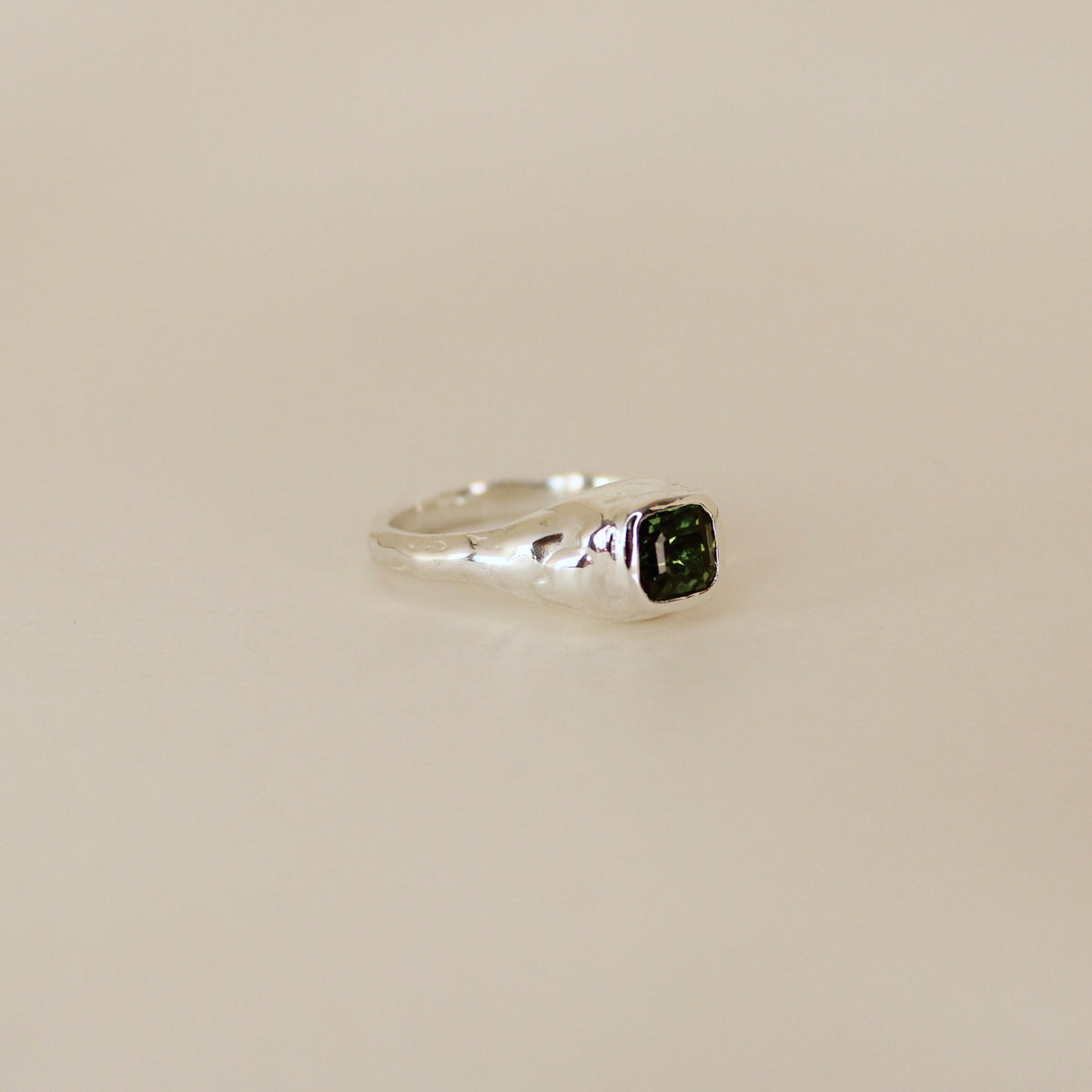 Sarn Green Tourmaline Ring (size 8)