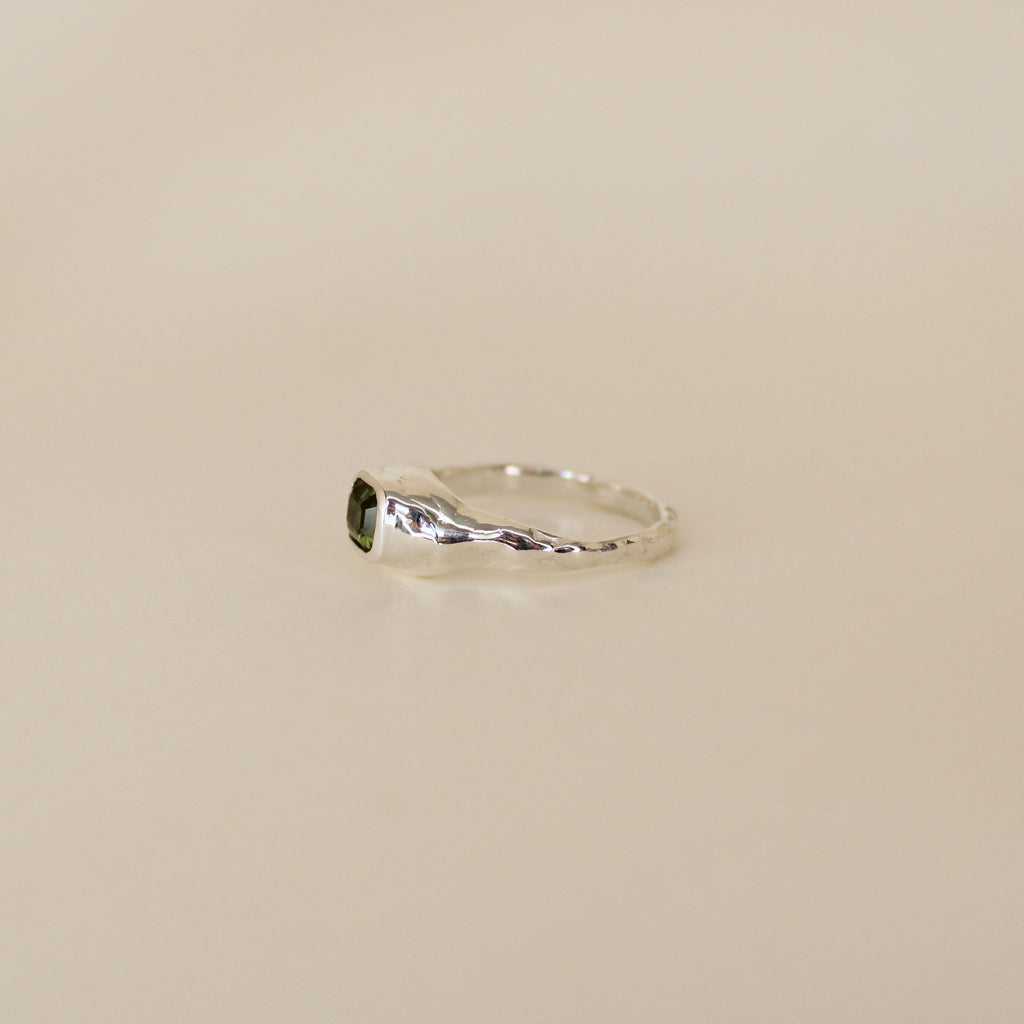 Sarn Green Tourmaline Ring (size 8)