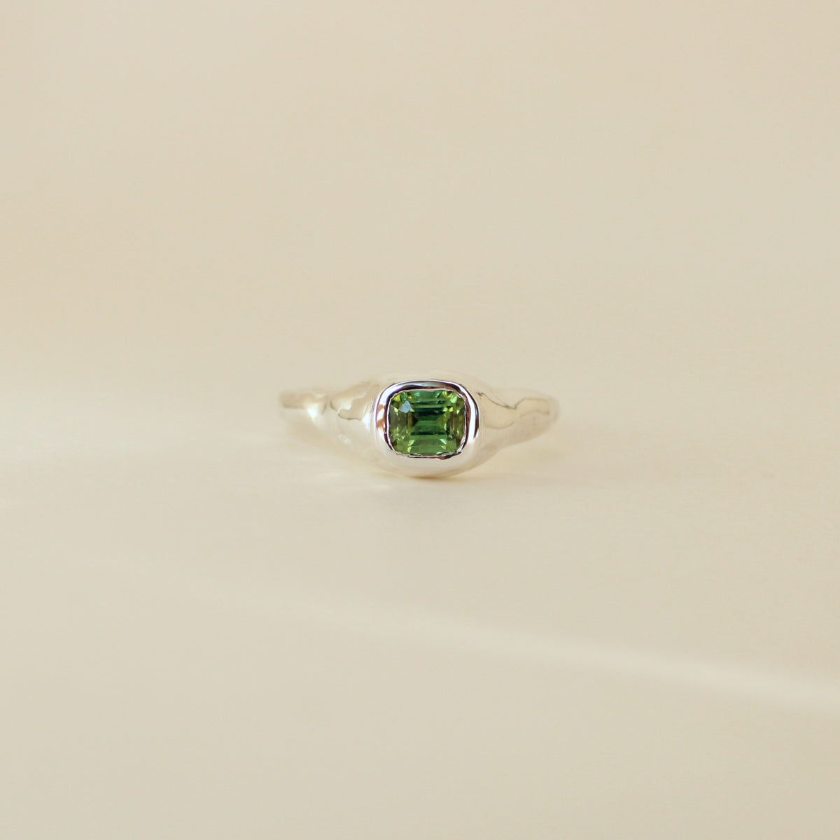 Sarn Green Tourmaline Ring (size 10)