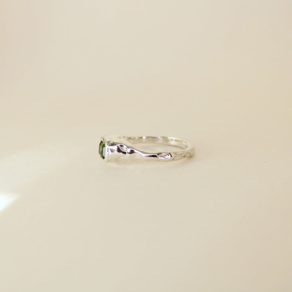 Sarn Green Tourmaline Ring (size 10)