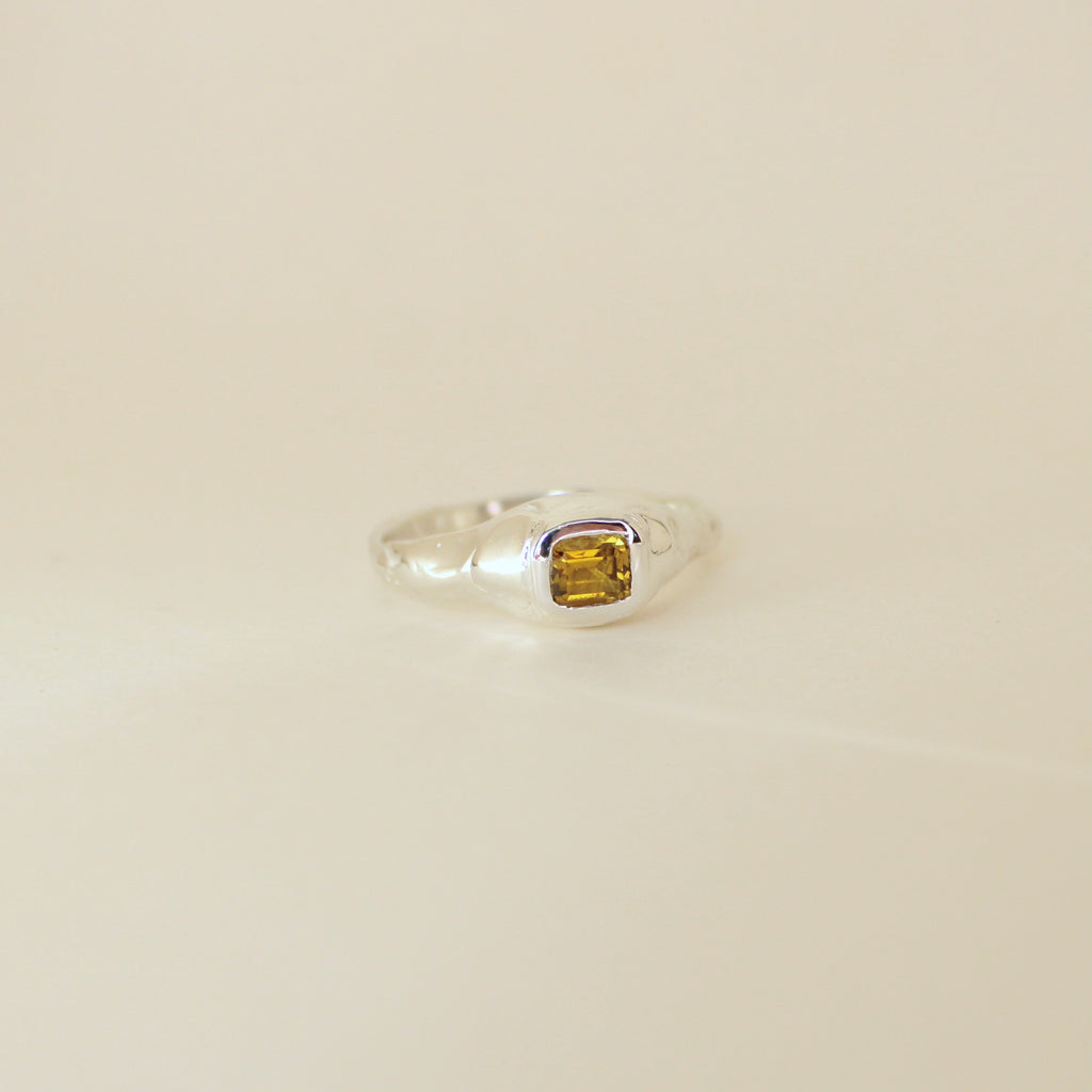 Sarn Yellow Tourmaline Ring (size 11)