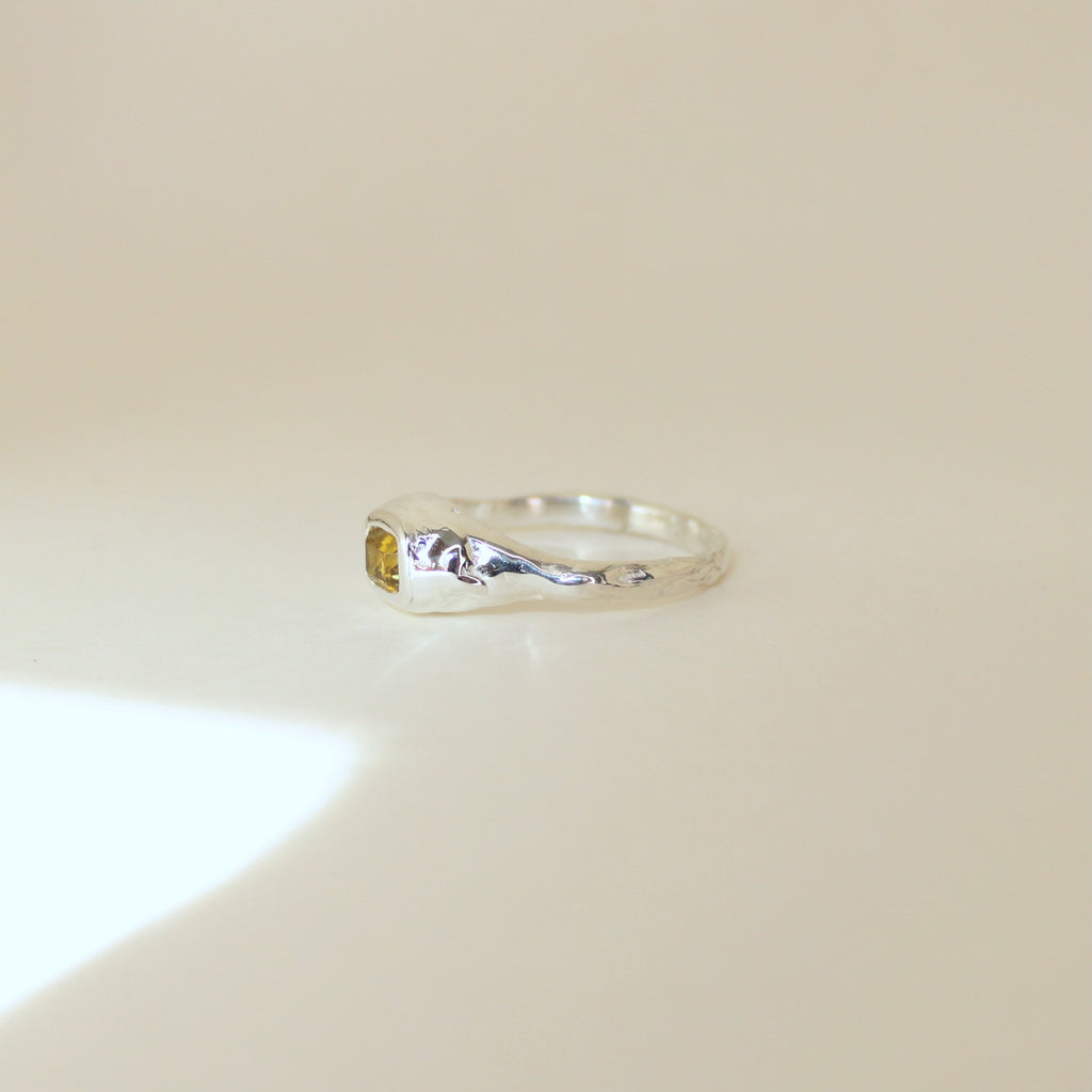 Sarn Yellow Tourmaline Ring (size 11)