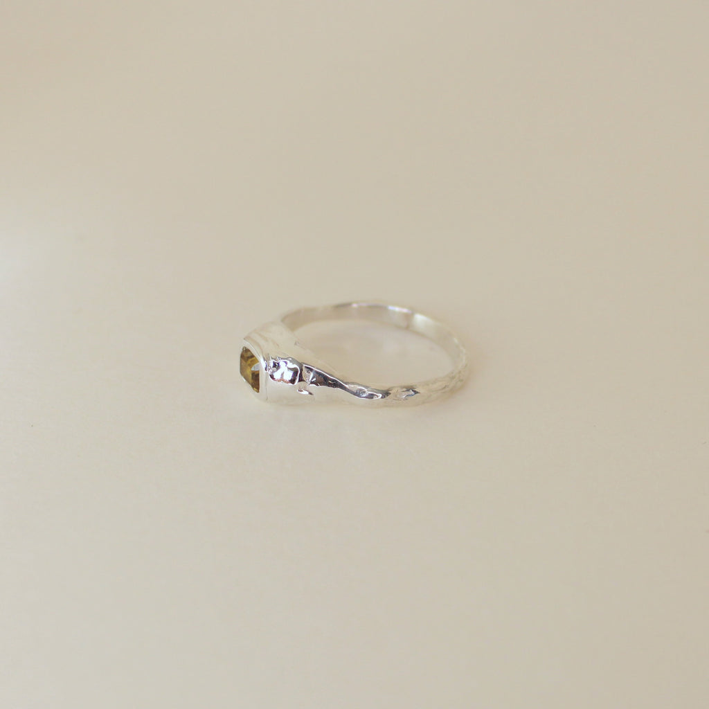 Sarn Yellow Tourmaline Ring (size 11)