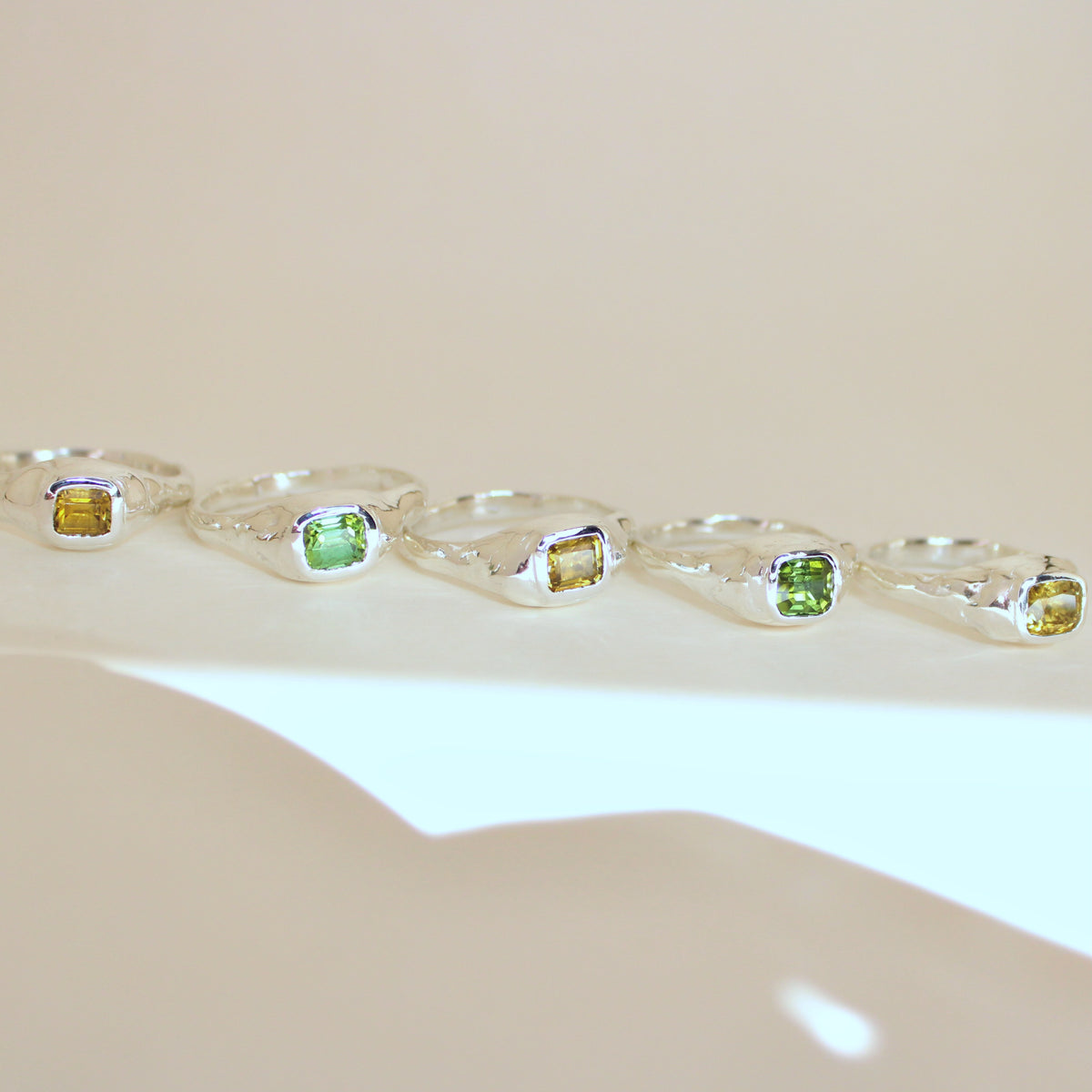 Sarn Green Tourmaline Ring (size 10)