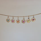 Mini Tart Pendant - Deep Rose Spinel 14k