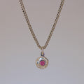Mini Tart Pendant - Hot Pink Spinel 14k