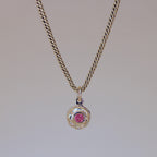 Mini Tart Pendant - Hot Pink Spinel 14k