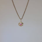 Mini Tart Pendant - Soft Pink Spinel 14k