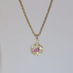 Mini Tart Pendant - Soft Pink Spinel 14k