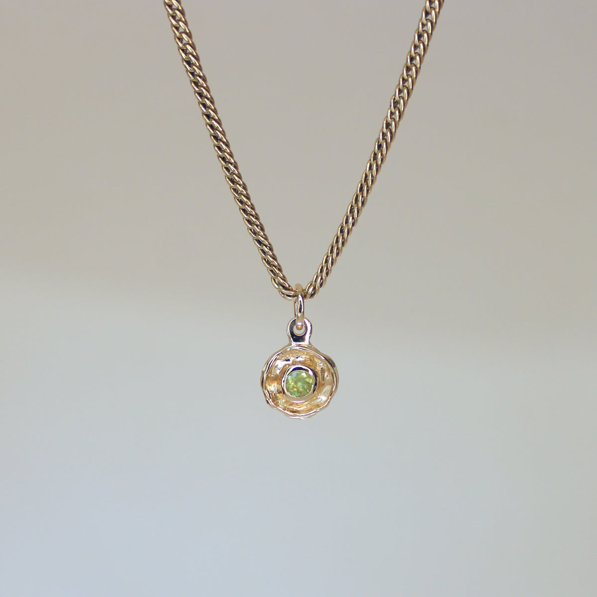 Mini Tart Pendant - Sphene 14k