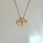 Mini Tart Pendant - Deep Rose Spinel 14k