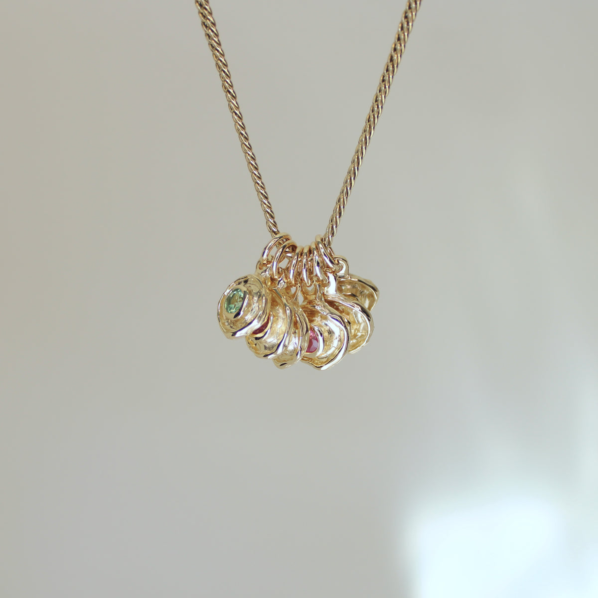 Mini Tart Pendant - Soft Pink Spinel 14k