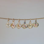 Mini Tart Pendant - Deep Rose Spinel 14k