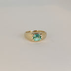Mesa Gold Ring - Cyan Tourmaline