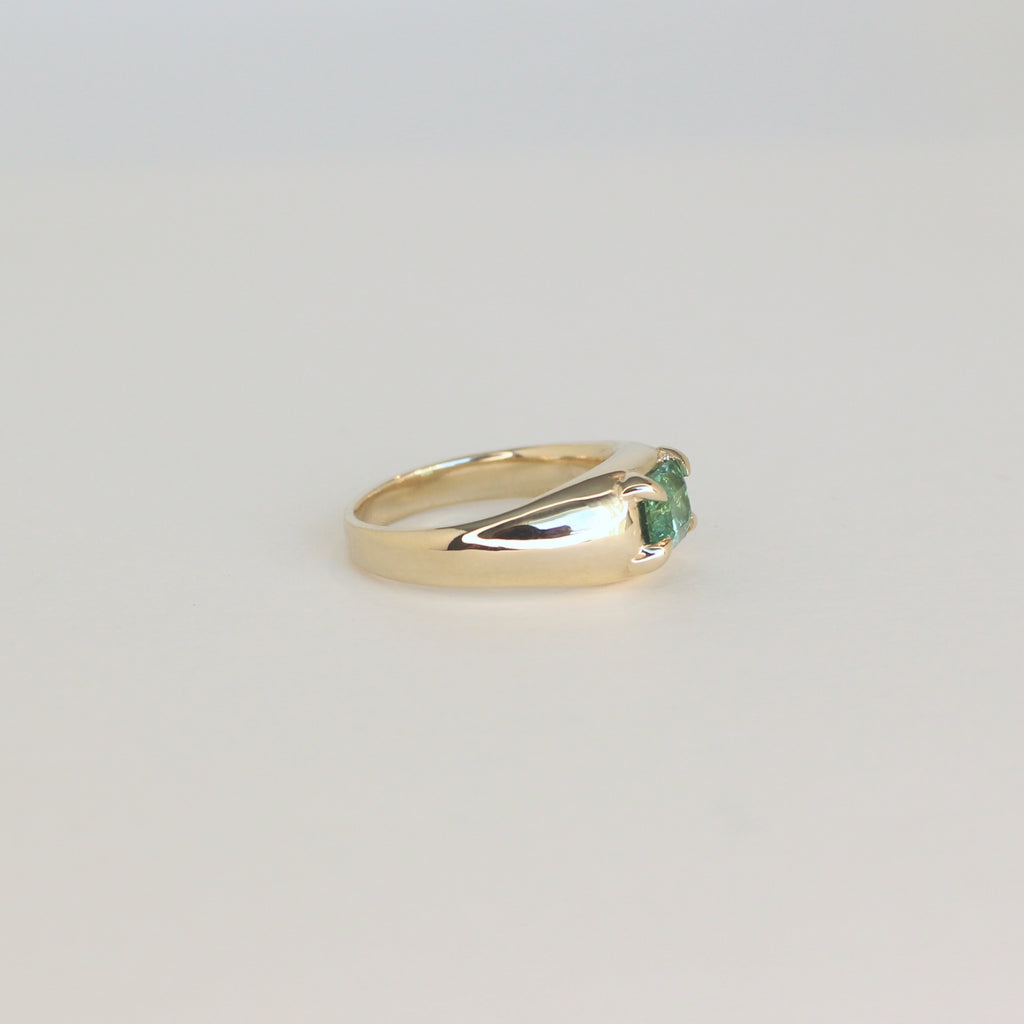 Mesa Gold Ring - Cyan Tourmaline