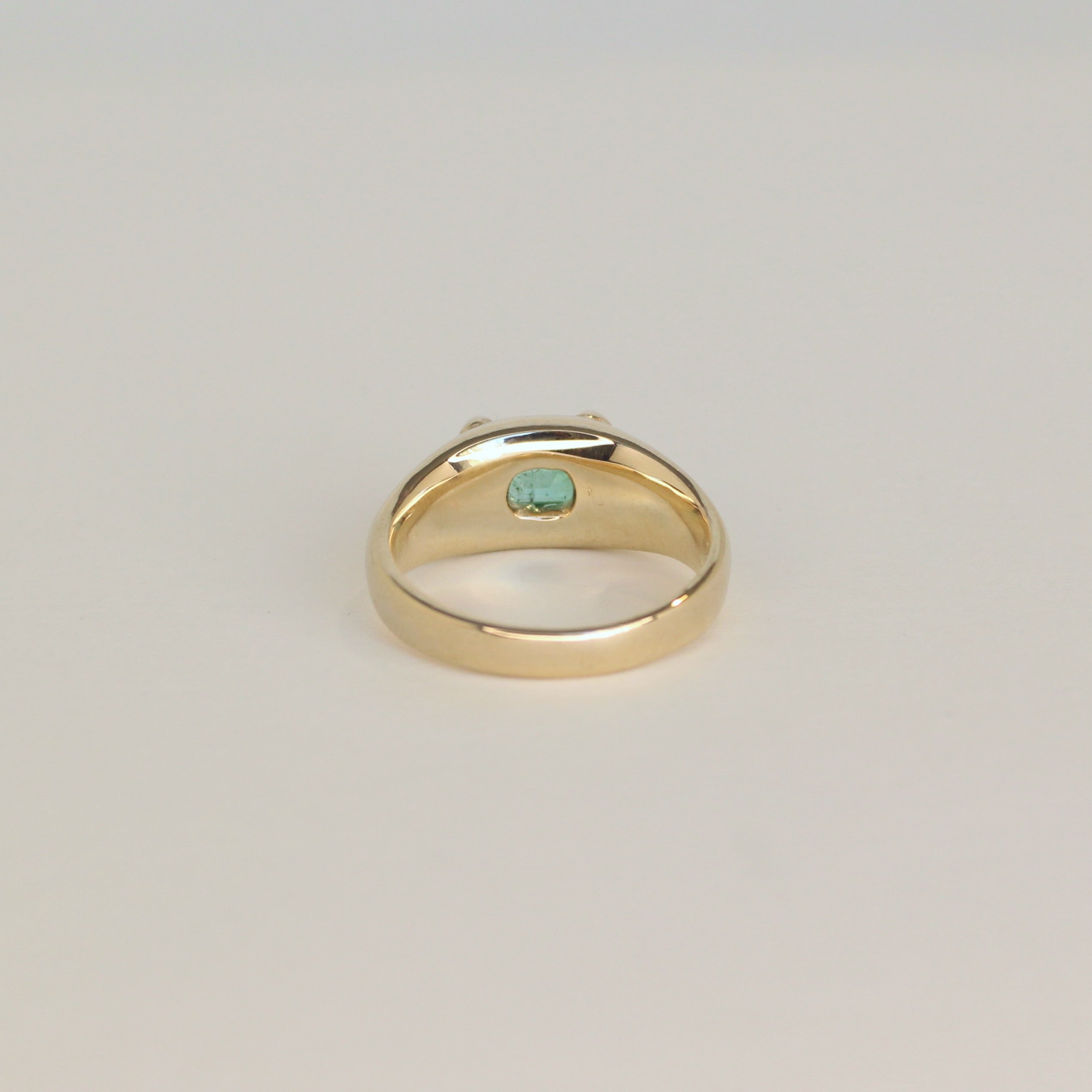 Mesa Gold Ring - Cyan Tourmaline