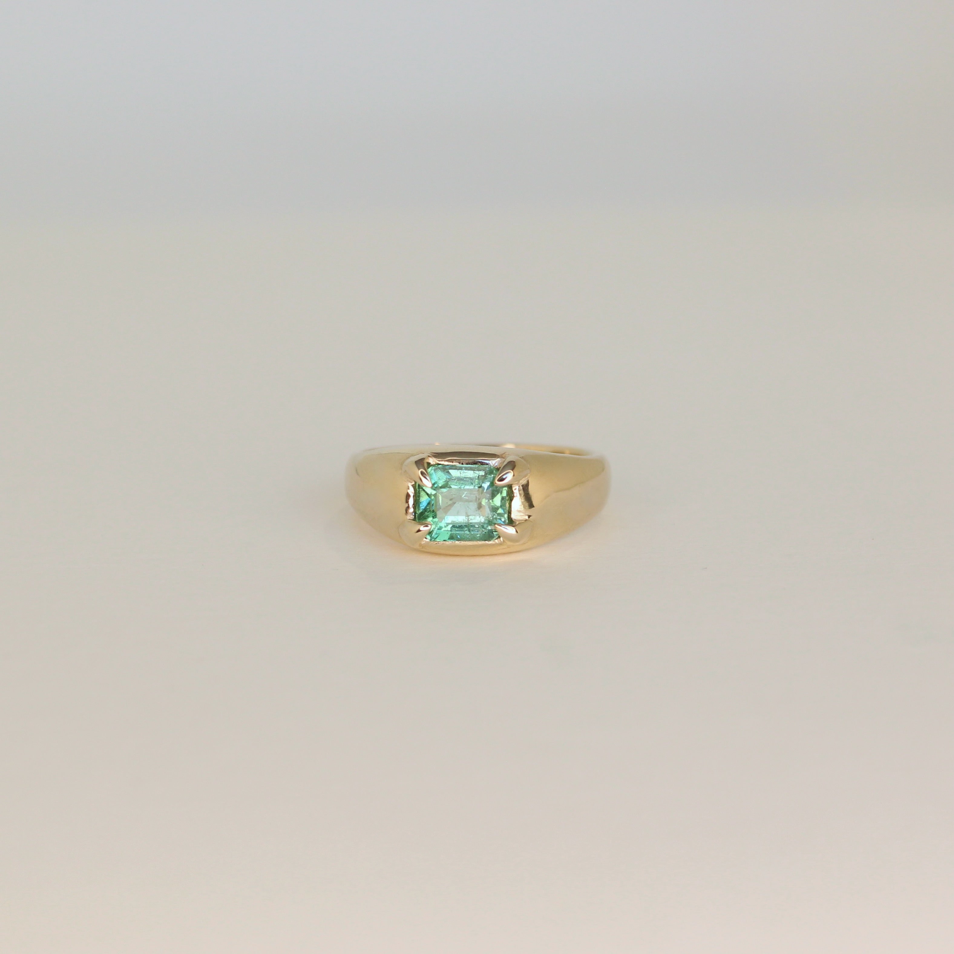 Mesa Gold Ring - Cyan Tourmaline