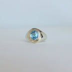 Voyager Zircon Gold Signet Ring