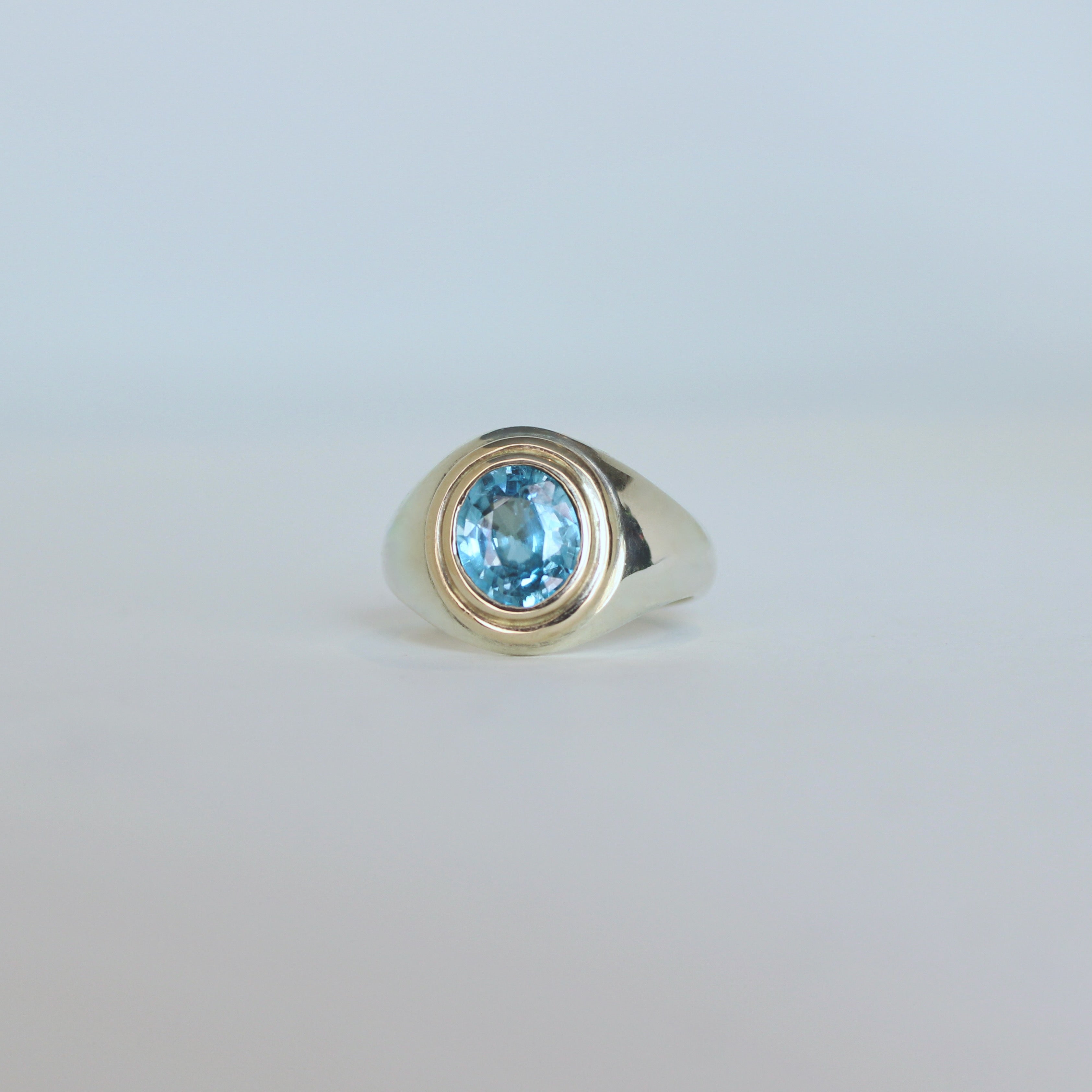 Voyager Zircon Gold Signet Ring