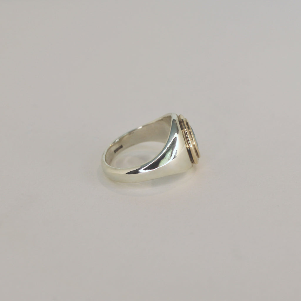 Voyager Zircon Gold Signet Ring