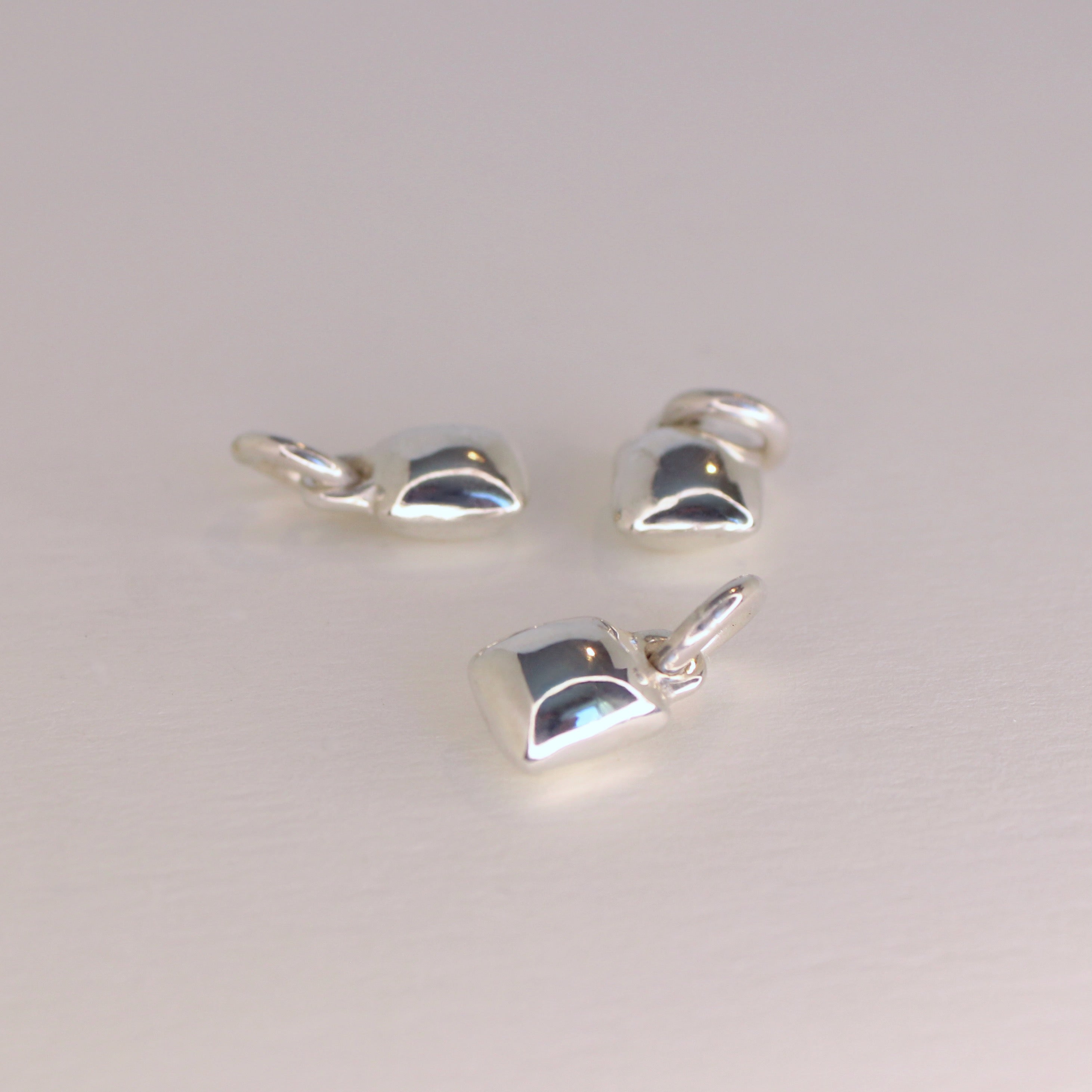 Chicklet Charm Sterling Silver