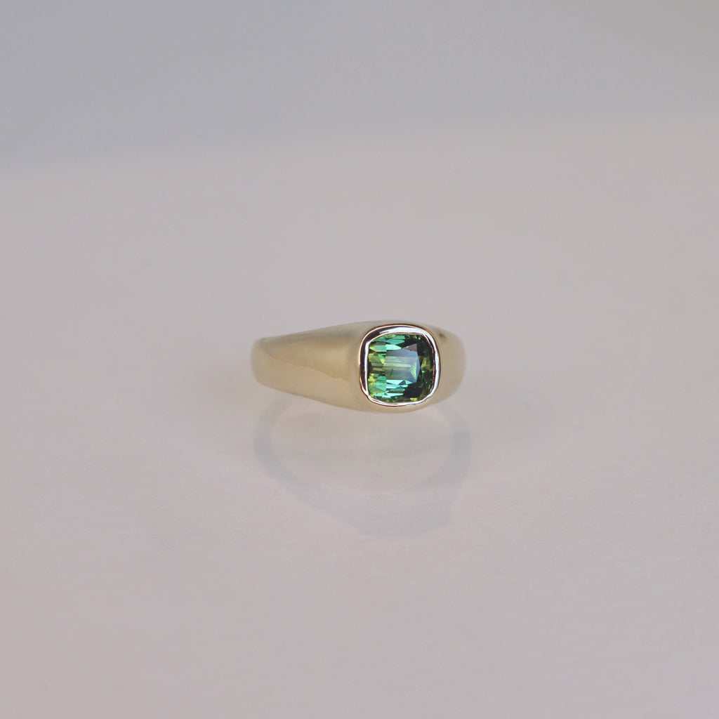 Boreal Forest Gold Tourmaline Ring