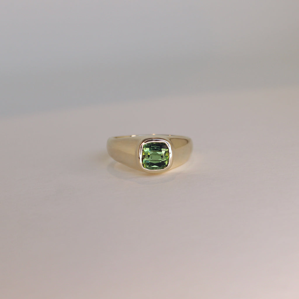 Boreal Forest Gold Tourmaline Ring