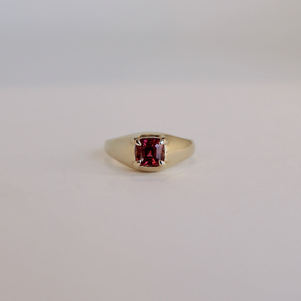 Mesa Gold Ring - Cherry Tourmaline