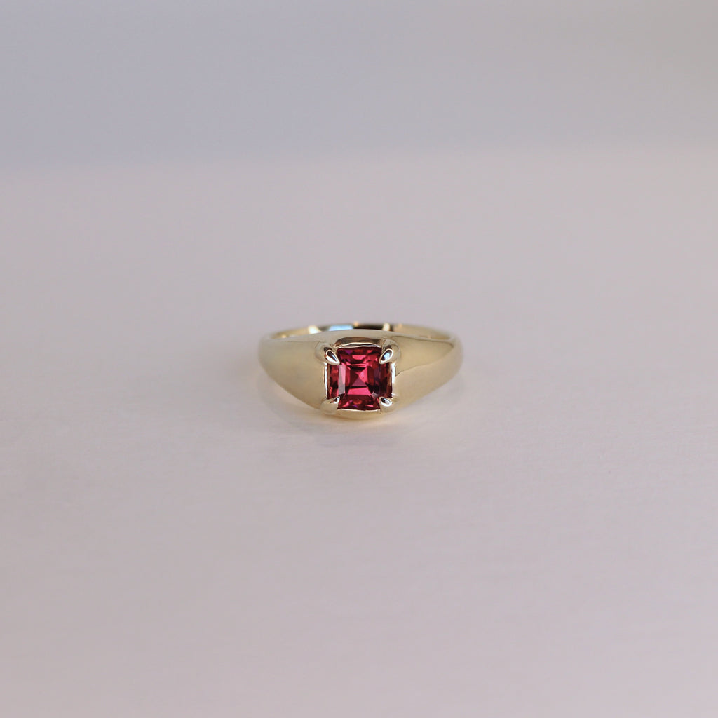 Mesa Gold Ring - Cherry Tourmaline