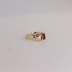 Mesa Gold Ring - Cherry Tourmaline