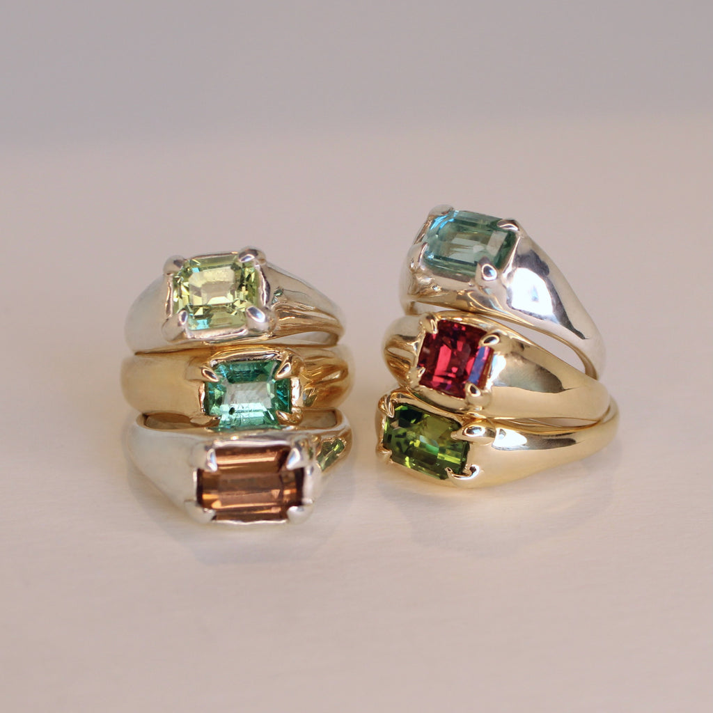 Mesa Gold Ring - Cherry Tourmaline