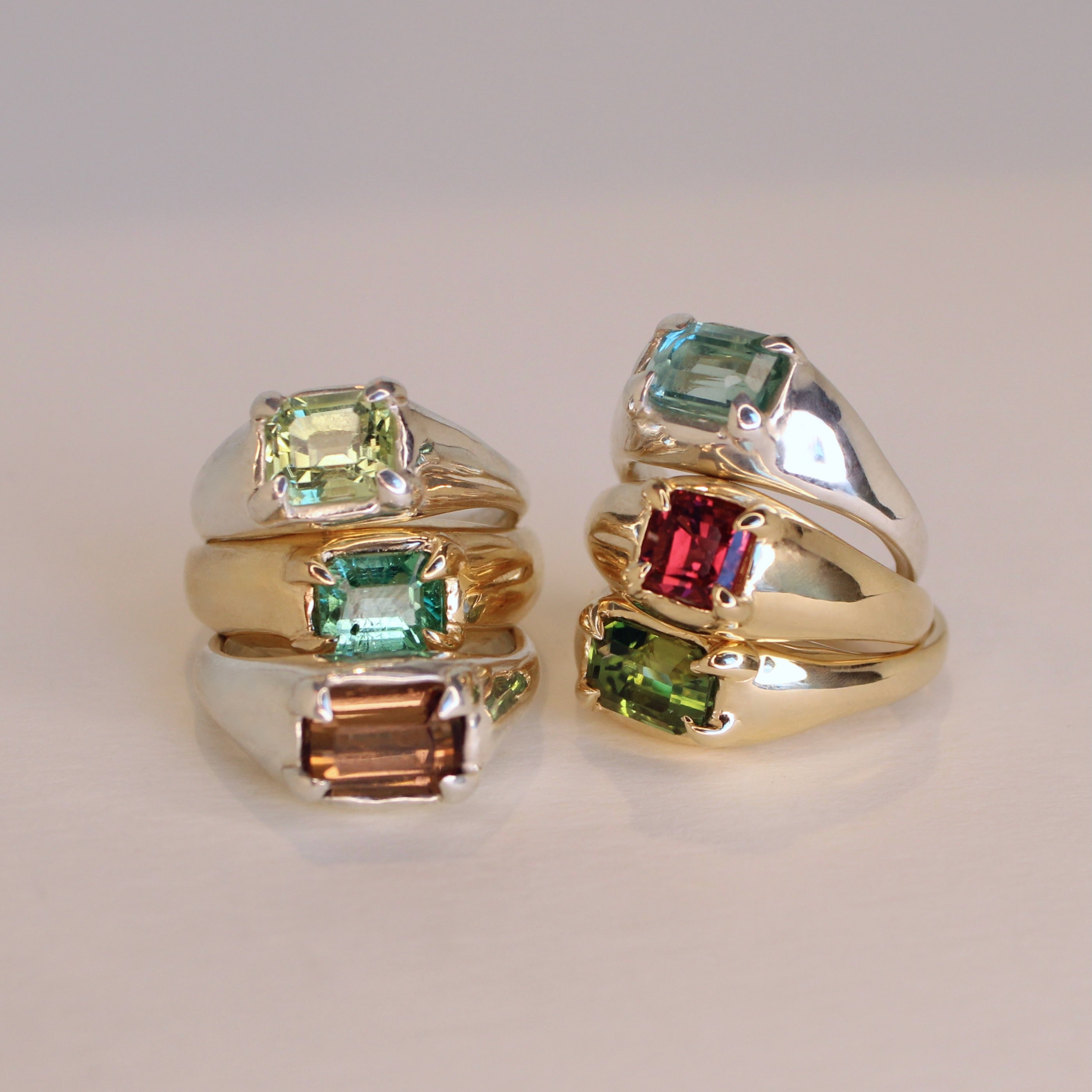 Mesa Gold Ring - Cherry Tourmaline