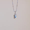 Chicklet Charm Sterling Silver