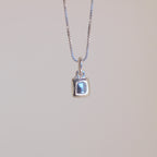 Chicklet Charm Sterling Silver