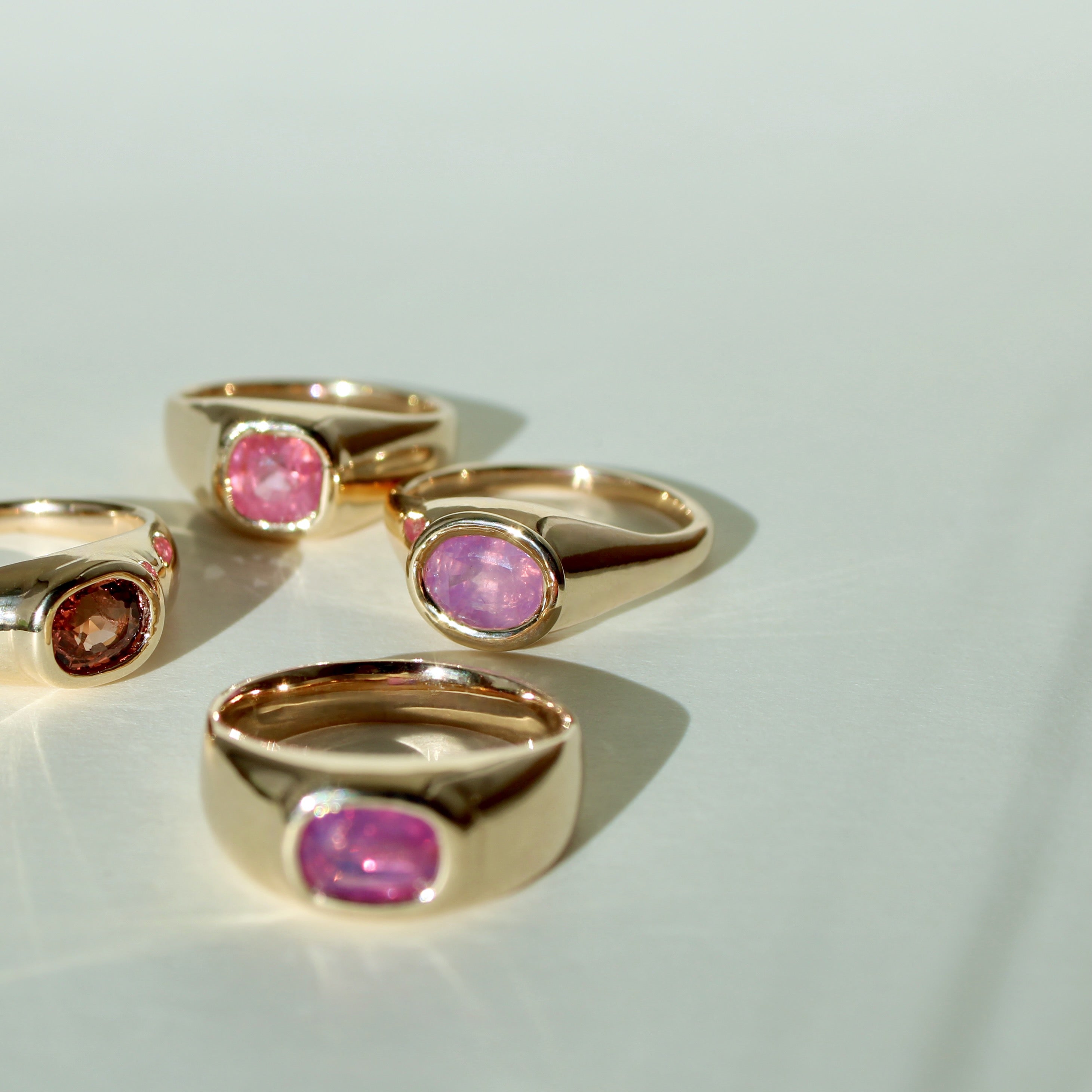 Celeste Sapphire Gold Ring
