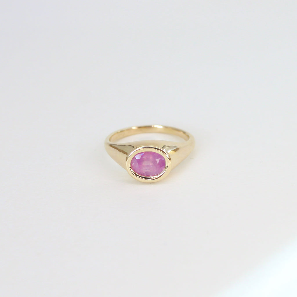 Celeste Sapphire Gold Ring