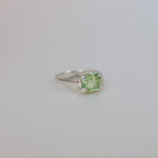 Honeydew Peridot Prong Ring
