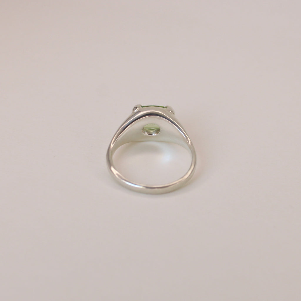 Honeydew Peridot Prong Ring