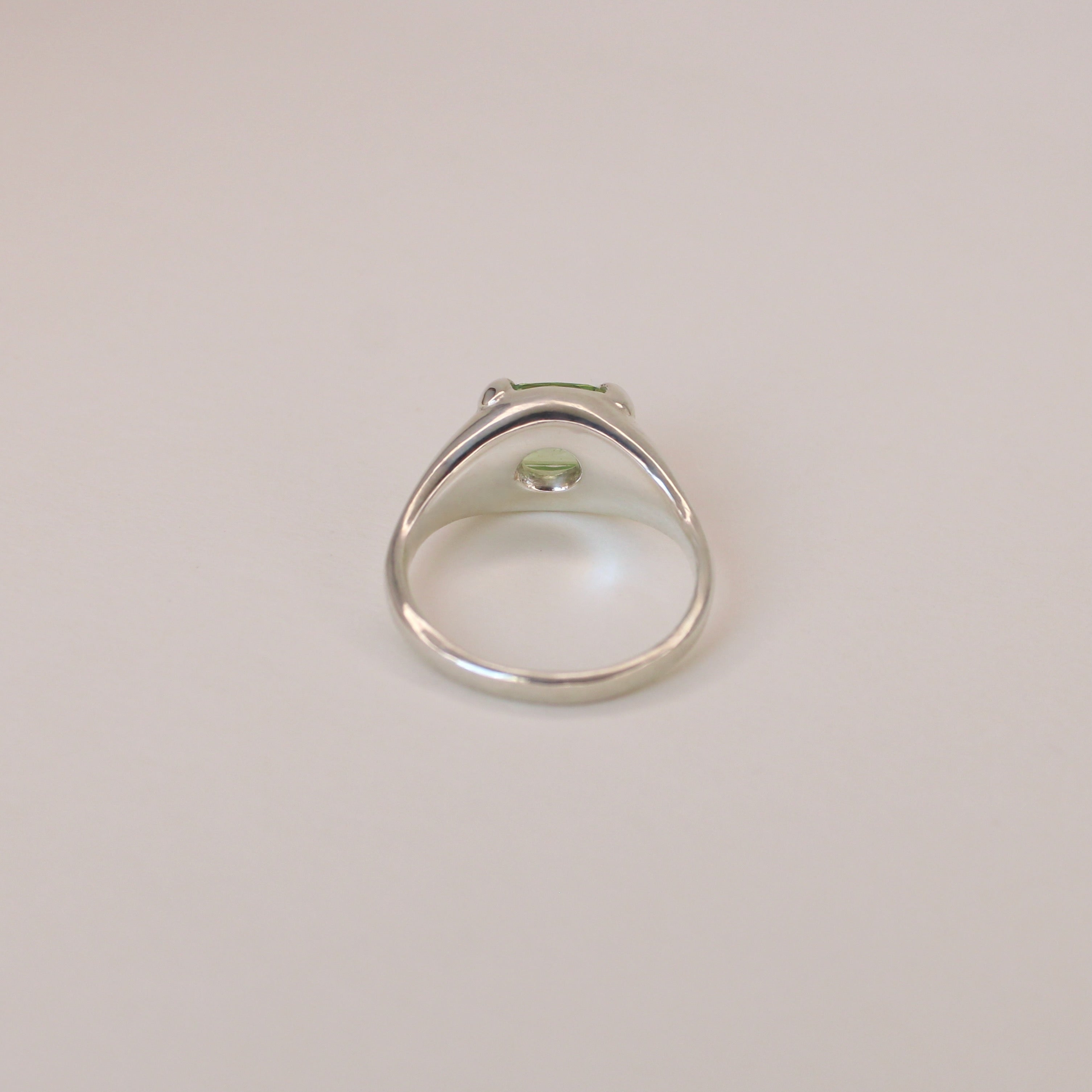 Honeydew Peridot Prong Ring