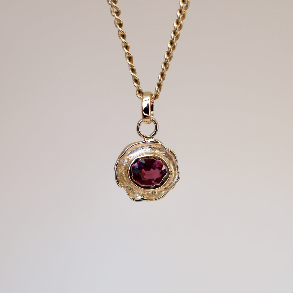 Cherry Tart 14k Pendant - Garnet